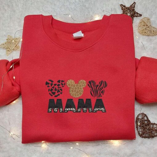 Mama Mickey Logos Embroidered Shirt Mothers Day Embroidered Hoodie Best Holiday Gift Idea