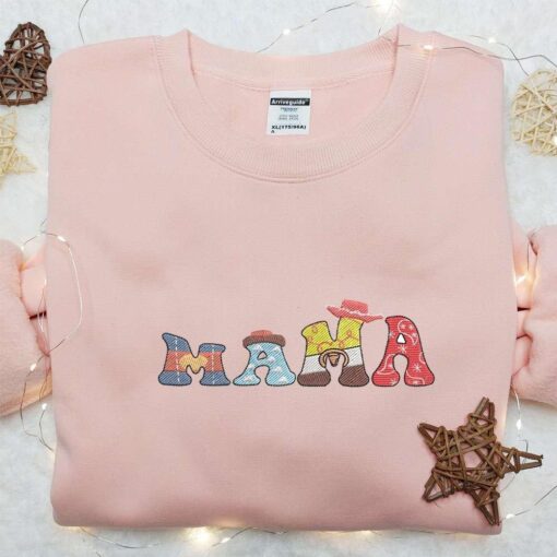 Mama Toy Story Embroidered Shirt Disney Cartoon Embroidered Hoodie Mothers Day Embroidered T Shirt