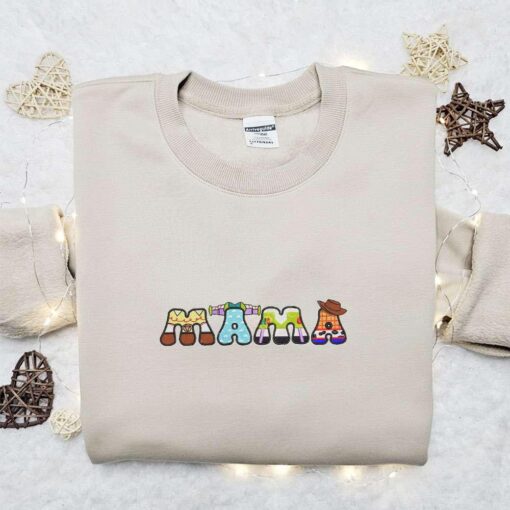 Mama Toy Story Embroidered Shirt Disney Cartoon Embroidered Hoodie Mothers Day Embroidered T Shirt
