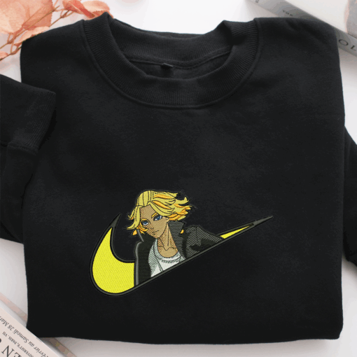 Manjiro Sano Swoosh Nike Embroidered Sweatshirt, Nike Movie Inspired, Best Gifts Idea For Him Her - Image 2