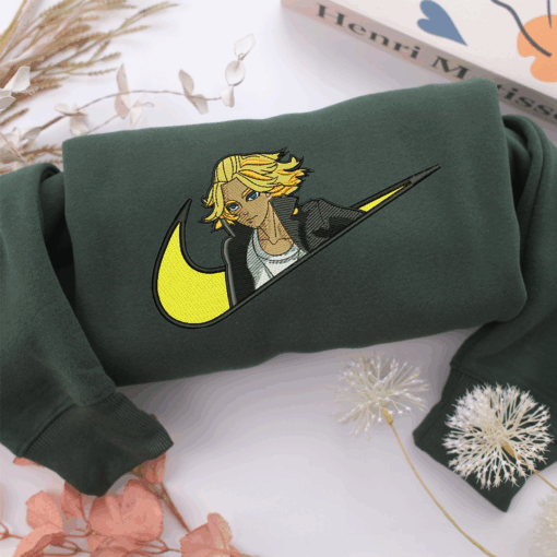 Manjiro Sano Swoosh Nike Embroidered Sweatshirt, Nike Movie Inspired, Best Gifts Idea For Him Her - Image 3