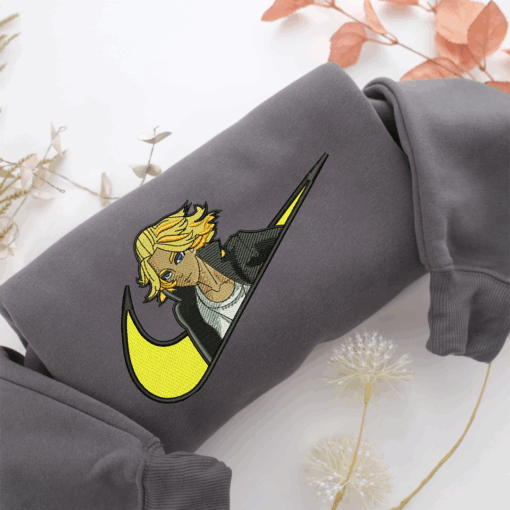 Manjiro Sano Swoosh Nike Embroidered Sweatshirt, Nike Movie Inspired, Best Gifts Idea For Him Her - Image 4