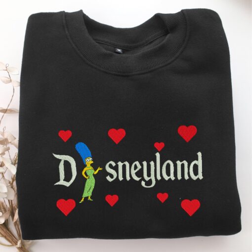 Marge Simpson Disneyland Embroidery, Disneyland Embroidered Sweatshirt, Movie Disney Inspired, Best Gifts Idea For Him Her - Image 5