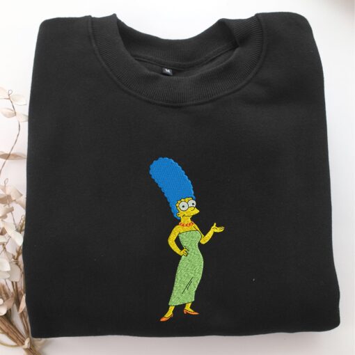 Marge Simpson Embroidery, Disneyland Embroidered Sweatshirt, Movie Disney Inspired, Best Gifts Idea For Him Her - Image 5