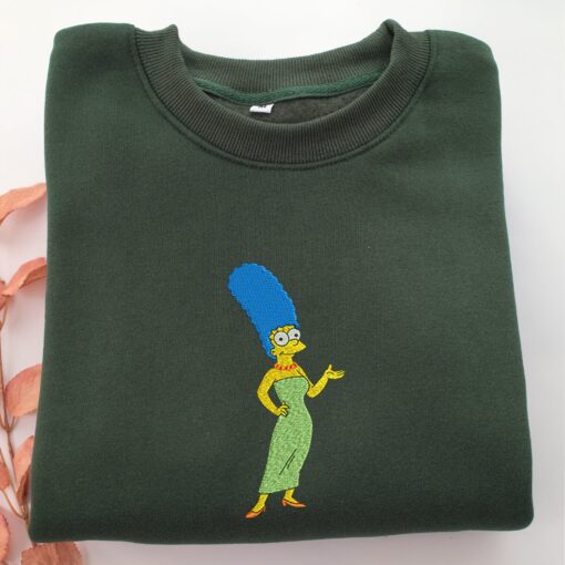 Marge Simpson Embroidery, Disneyland Embroidered Sweatshirt, Movie Disney Inspired, Best Gifts Idea For Him Her - Image 3