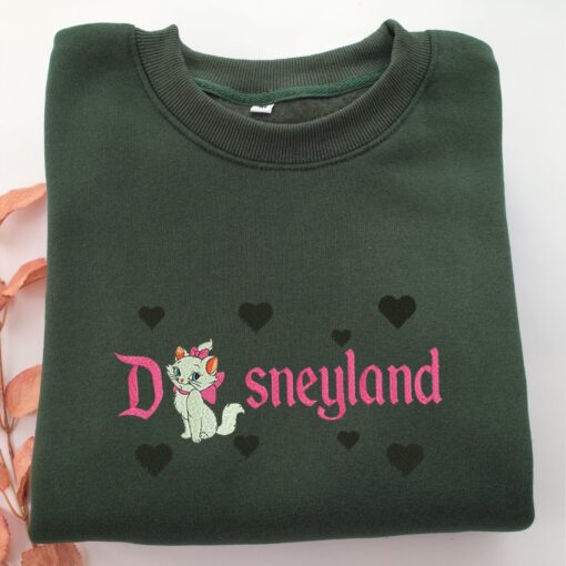 Marie Cat Disneyland Embroidery, Disneyland Embroidered Sweatshirt, Movie Disney Inspired, Best Gifts Idea For Him Her - Image 3