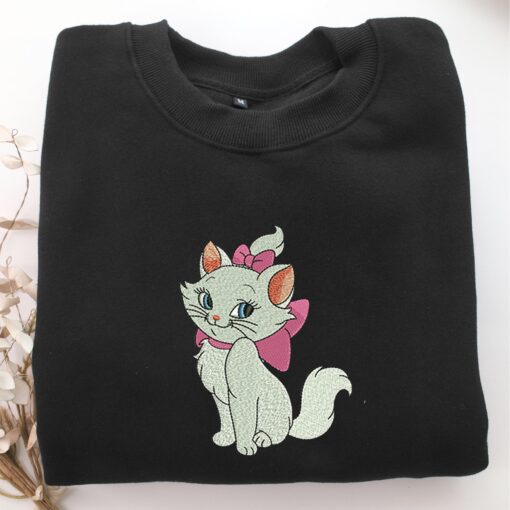 Marie Cat Embroidery, Disneyland Embroidered Sweatshirt, Movie Disney Inspired, Best Gifts Idea For Him Her - Image 5
