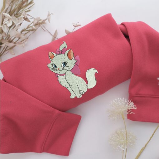 Marie Cat Embroidery, Disneyland Embroidered Sweatshirt, Movie Disney Inspired, Best Gifts Idea For Him Her - Image 4