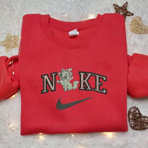 Marie x Nike Embroidered Shirt The Aristocats Embroidered Shirt Custom Nike Embroidered Shirt