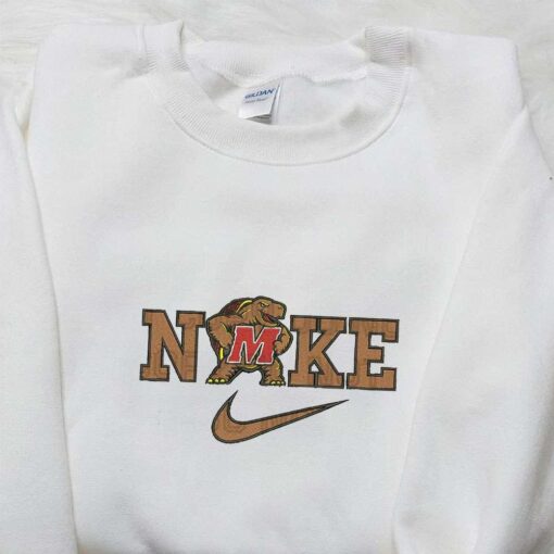 Maryland Terrapins x Nike Embroidered Shirt NCAA Sports Embroidered Hoodie Best Fandom Gift Idea 1