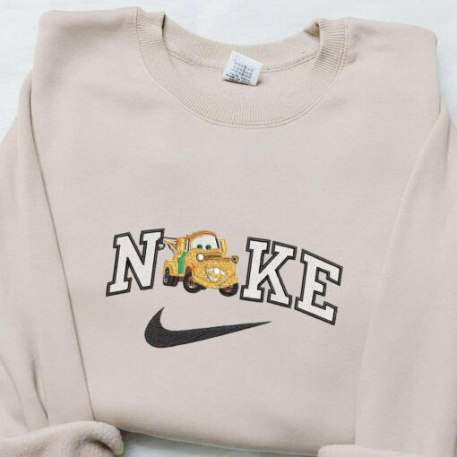 Mater Car x Nike Disney Embroidered Sweatshirt Disney Characters Embroidered T shirt Best Gift Ideas for Family