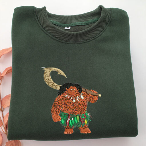 Maui Embroidery, Disneyland Embroidered Sweatshirt, Movie Disney Inspired, Best Gifts Idea For Him Her - Image 3
