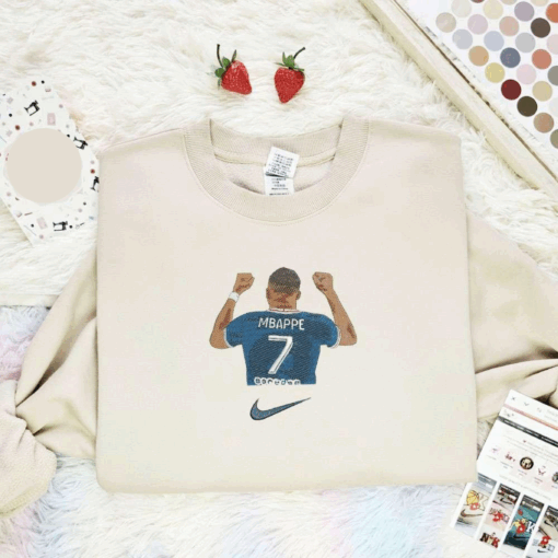 Mbappe Celebrity Sports Embroidered Shirt, Best Gift Ideas For Fans