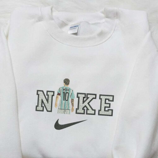 Messi x Nike Embroidered Hoodie Celebrity Embroidered Shirt Nike Inspired Embroidered Shirt