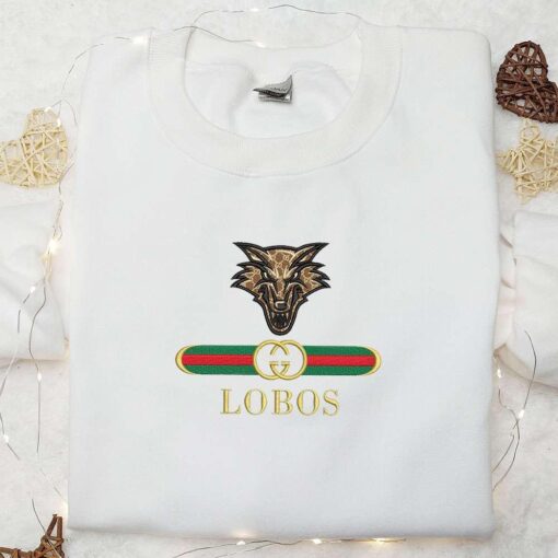 Mexico Lobos x Gucci Embroidered Shirt NCAA Sports Embroidered Hoodie Best Gift Idea