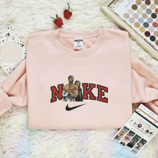 Michael B Jordan And Grilfriend Celebrity Sport Embroidered Shirt, Best Gift Ideas For Fans