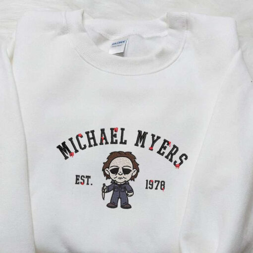 Michael Myer Est 978 Embroidered Shirt Horror Movie Characters Embroidered Shirt Spooky Embroidered Shirt