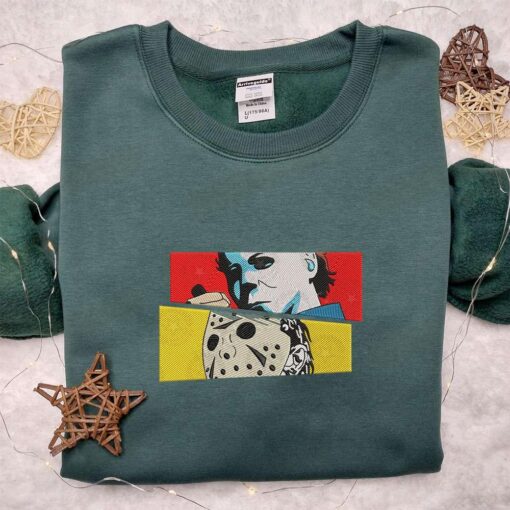 Michael Myers And Jason Voorhees Halloween Embroidered Shirt Best Gift Ideas For Family
