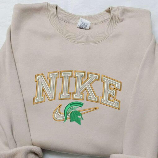 Michigan State Spartans x Nike Embroidered Sweatshirt NCAA Sport Embroidered Shirt Nike Inspired Embroidered Shirt
