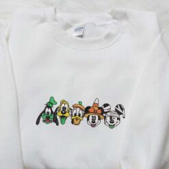 Mickey And Friends Halloween Embroidered Hoodie Disney Halloween Embroidered Sweatshirt Best Gifts for Halloween Lovers
