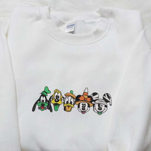 Mickey And Friends Halloween Embroidered Hoodie Disney Halloween Embroidered Sweatshirt Best Gifts for Halloween Lovers
