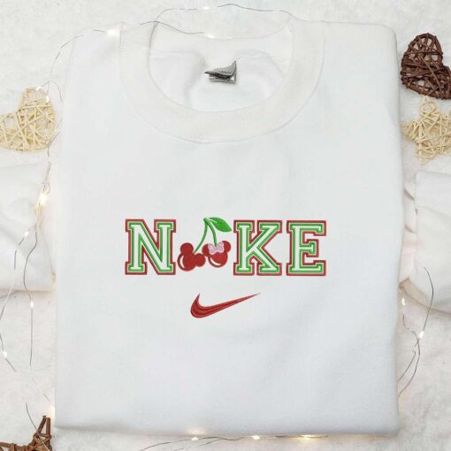 Mickey And Minnie Cherry Disney Characters Embroidered Shirt Inspired Movie Best Gift Idea For Family