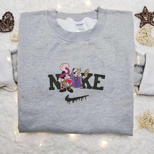 Mickey and Minnie Mouse Masquerade x Nike Embroidered Sweatshirt Halloween Embroidered Shirt Best Halloween Gift Ideas
