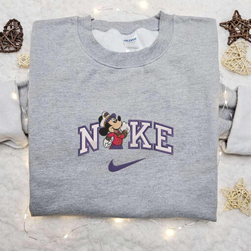Mickey Cruise Trip x Nike Embroidered Shirt Disney Characters Embroidered Shirt Cartoon Embroidered Hoodie