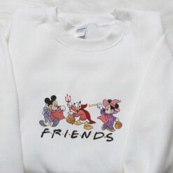 Mickey Donald Minnie Friends Halloween Embroidered Shirt Best Gifts for Family