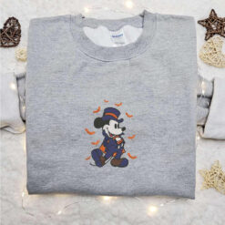 Mickey Dracula Embroidered Sweatshirt Disney Characters Embroidered Hoodie Best Halloween Gift Ideas