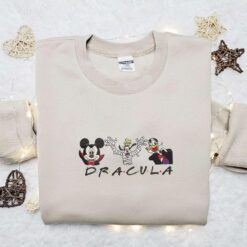 Mickey Gang Dracula Halloween Embroidered Shirt Best Gifts for Family
