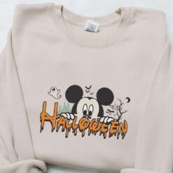 Mickey Happy Halloween Embroidered Sweatshirt Disney Halloween Embroidered Sweatshirt Best Halloween Gift Ideas