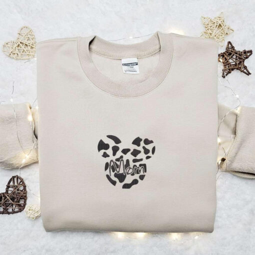 Mickey Logo Mom Embroidered Shirt Disney Characters Embroidered Hoodie Mothers Day Gift Idea