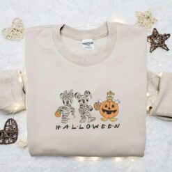 Mickey Minnie Donald Halloween Embroidered Shirt Best Gifts for Family