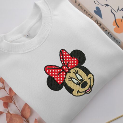 Mickey Minnie Embroidery, Disneyland Embroidered Sweatshirt, Movie Disney Inspired, Best Gifts Idea For Him Her - Image 2