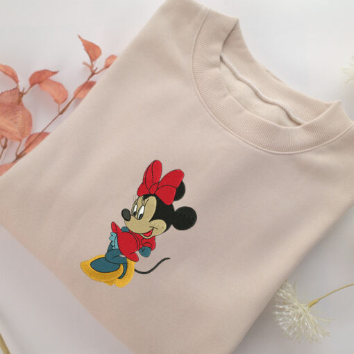 Mickey Minnie v2 Embroidery, Disneyland Embroidered Sweatshirt, Movie Disney Inspired, Best Gifts Idea For Him Her