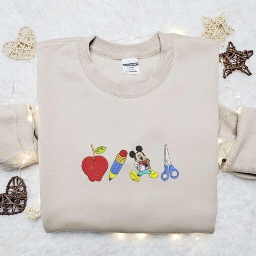Mickey Mouse Back To School Embroidered Shirt Inspired Movie Best Gift Idea For Family