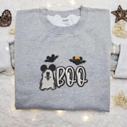 Mickey Mouse Boo Spooky Embroidered Sweatshirt Disney Halloween Embroidered T shirt Best Halloween Gift Ideas