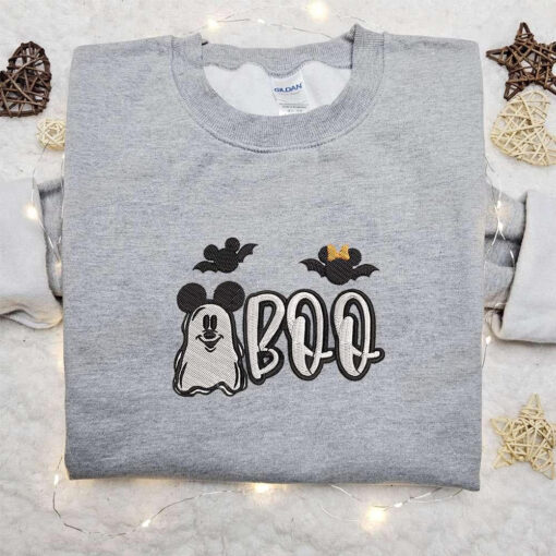 Mickey Mouse Boo Spooky Embroidered Sweatshirt Disney Halloween Embroidered T shirt Best Halloween Gift Ideas