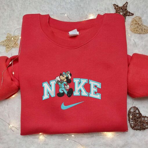 Mickey Mouse Cruise x Nike Embroidered Shirt Disney Characters Embroidered Shirt Nike Inspired Embroidered Hoodie