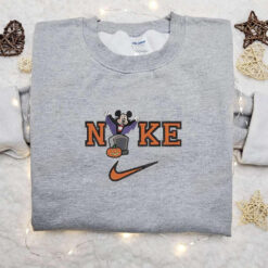 Mickey Mouse Dracula x Nike Embroidered Sweatshirt Walt Disney Characters Embroidered Shirt Best Halloween Gift Ideas for Family