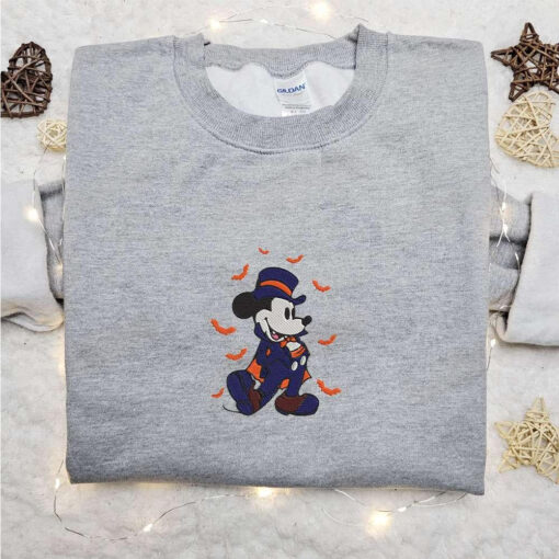 Mickey Mouse Halloween Retro Embroidered Hoodie Disney Halloween Embroidered T shirt Best Halloween Gift Ideas