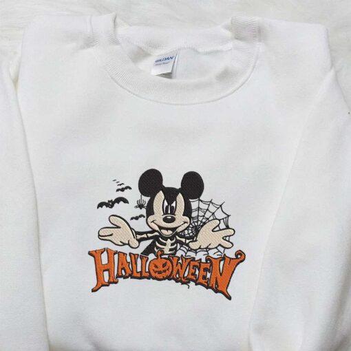 Mickey Mouse Halloween Spooky Embroidered Sweatshirt Disney Halloween Embroidered Hoodie Best Halloween Gift Ideas