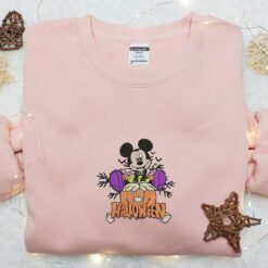 Mickey Mouse Pumpkin Embroidered Shirt Disney Halloween Embroidered Hoodie Best Halloween Gift Ideas