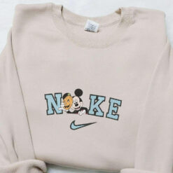 Mickey Mouse Pumpkin Mask Halloween x Nike Embroidered Sweatshirt Walt Disney Characters Embroidered Shirt Best Halloween Gift