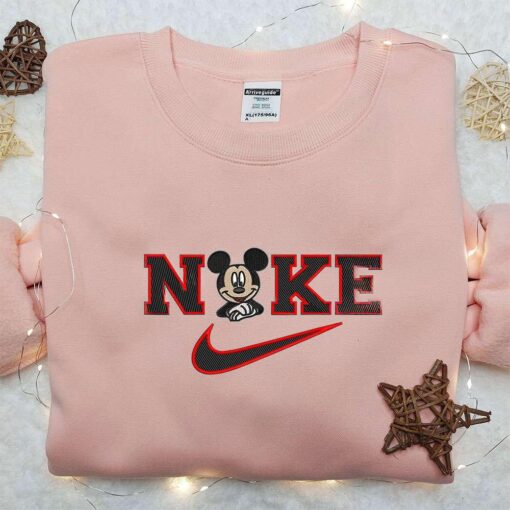 Mickey Mouse x Nike Embroidered Sweatshirt Mickey Mouse Disney Embroidered Shirt Nike Inspired Embroidered Shirt