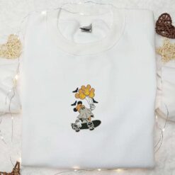 Mickey Skateboard Spooky Embroidered T shirt Disney Halloween Embroidered Shirt Best Halloween Gift Ideas