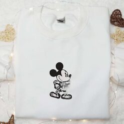 Mickey Skeleton Halloween Embroidered Shirt Disney Halloween Embroidered Shirt Best Halloween Gifts for Family
