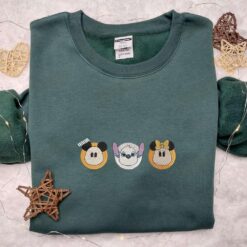 Mickey Stitch Minnie Boo Ghost Halloween Embroidered Shirt Best Gifts for Family