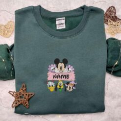 Mickey Team Halloween Custom Name Embroidered Shirt Best Gifts for Family